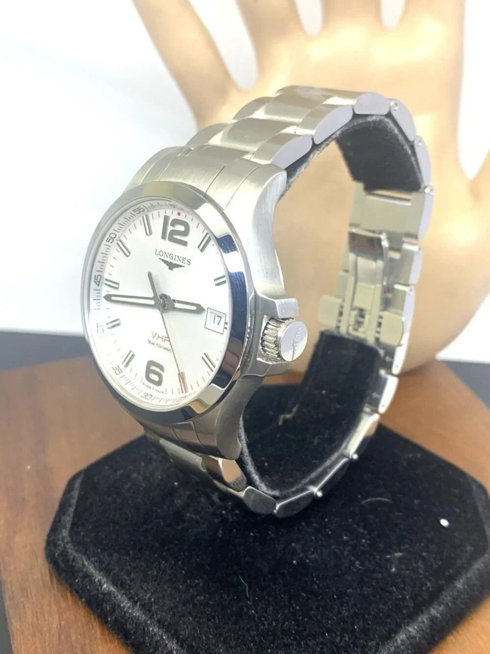Longines Men's Watch L3.716.4 VHP Conquest Swiss Quartz Silver Dial Date Steel